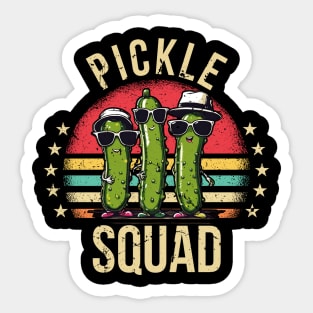 Pickle Squad Funny Pickles Sticker